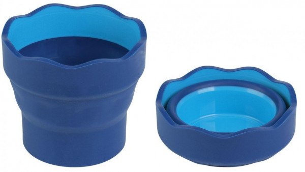 Faber Castell Wasserbecher faltbar blau