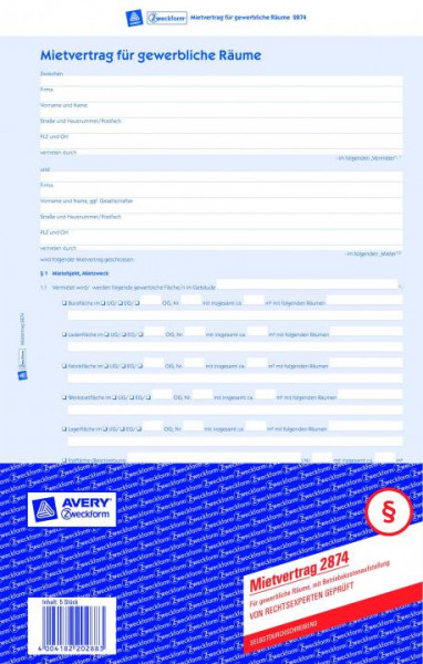 MIETVERTRAG-ZWECKFORM-2874-GEWERBLICH