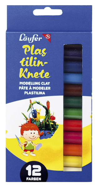 Läufer Plastilin Knete 12 Farben