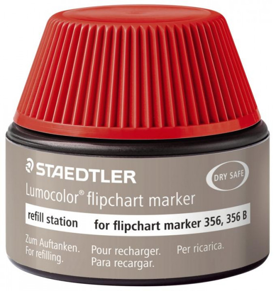 Staedtler Tinte für Flipchart Marker Lumocolor refill station 30 ml rot