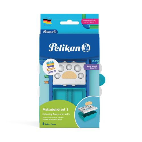 Pelikan Malzubehörset Wasserbox, Mischpalette, Schwamm