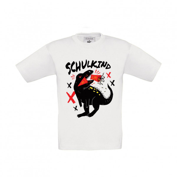 T-Shirt Kinder Schule - Schulstart Schulkind T-Rex