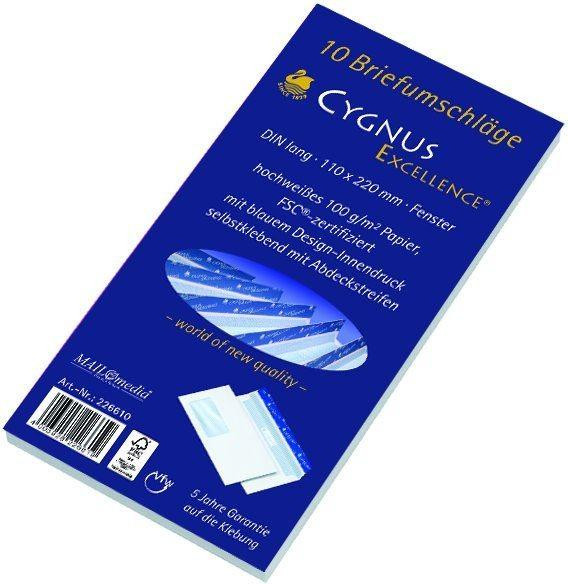 Briefumschlag DIN lang mit Fenster haftklebend Offset 100g 10 Stück