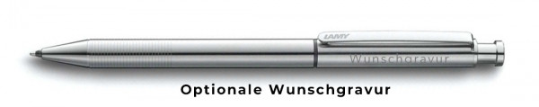 LAMY logo brushed 106/206 Set 899 - Zwei edle Metall-Schreibgeräte und LAMY logo brushed 106/206 Set 899 - Zwei edle Metall-Schreibgeräte und