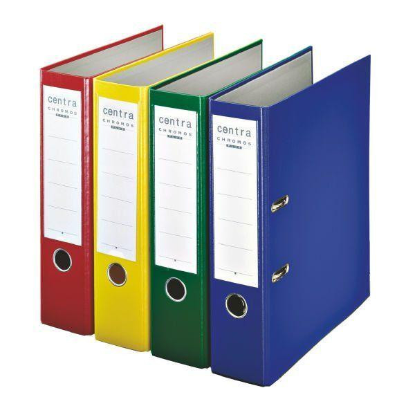 centra Chromos Ordner 8cm breit A4 Kunststoff versch. Farben