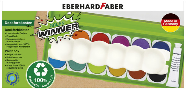Eberhard Faber Malkasten 12 Farben Green