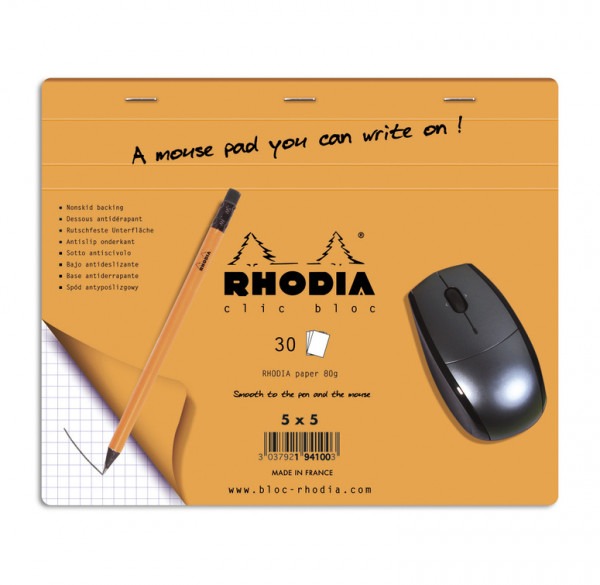 Rhodia Mousepadblock 19 x 23 cm 30 Blätter kariert