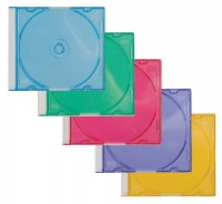 CD/DVD Leerhüllen farblich sortiert CD/DVD Leerhüllen farblich sortiert
