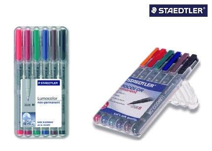 Staedtler Folienstift Lumocolor Etui mit 6 Farben