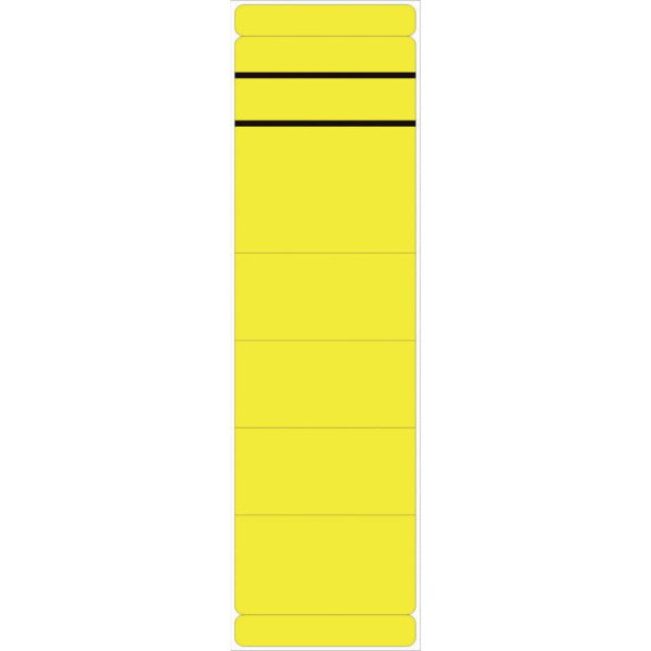 Ordner Rückenschilder kurze breite Schilder 192 x 60 mm 10 Stück gelb