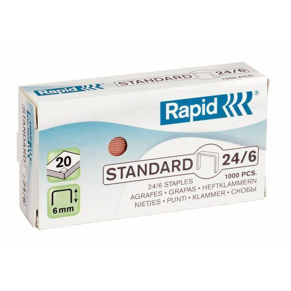 RAPID Heftklammern 24/6mm Standard verkupfert 1000 Stück