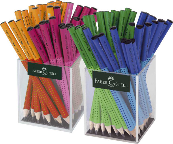 Dicker Schreiblern Bleistift HB FABER CASTELL Jumbo Grip dreikant bunt
